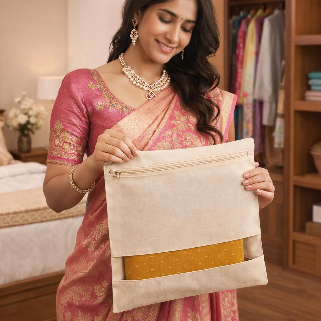 Cotton Saree Bags-Covers (Pack of 10)
