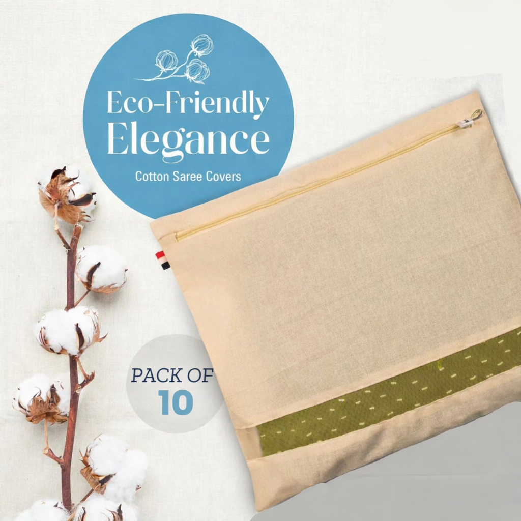 Cotton Saree Bags-Covers (Pack of 10)