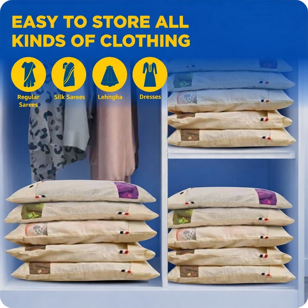 Cotton Saree Bags-Covers (Pack of 10)