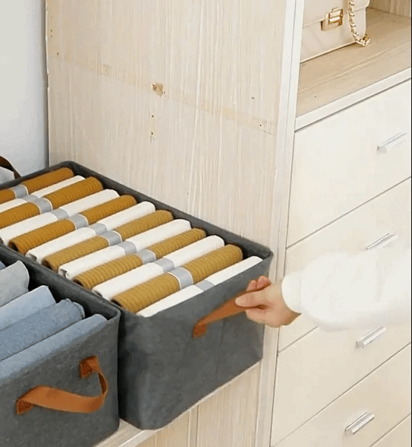 Foldable Stackable Storage Box Clothe Organizer (Pack of 3)