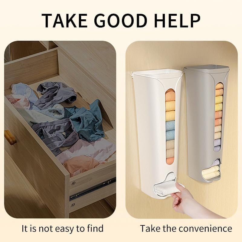 Wall Mounted Storage Box Organizer – Multi-Purpose Underwear, Socks & Garbage Bag Holder