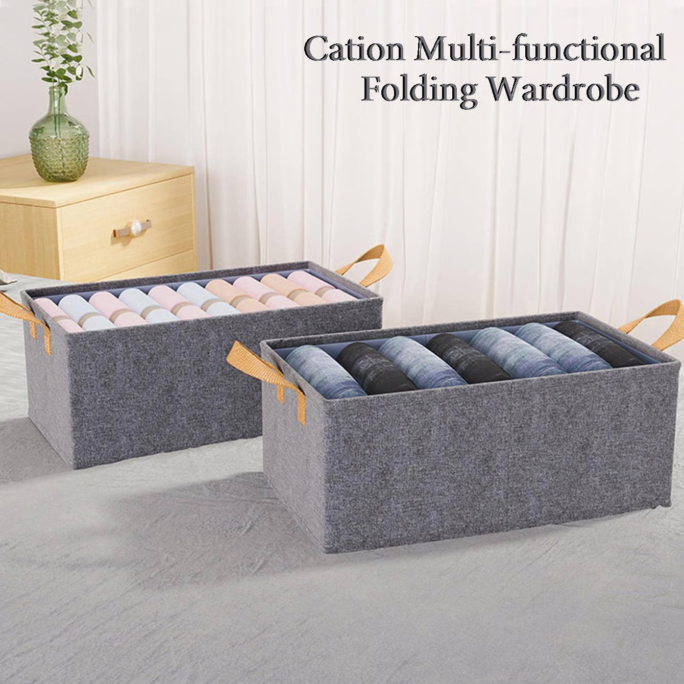Foldable Stackable Storage Box Clothe Organizer (Pack of 3)