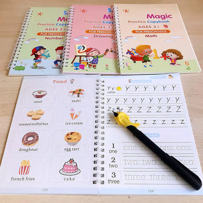 Sank Magic Practice book (4 BOOKS,1 PEN,1 GRIP,10 REFILL) Pack of 1