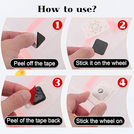 Heavy Duty 360° Rotating Moving Wheels "Furniture Mover Wheels" ( Pack Of 12 )