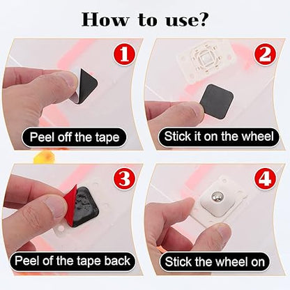 Heavy Duty 360° Rotating Moving Wheels "Furniture Mover Wheels" ( Pack Of 12 )