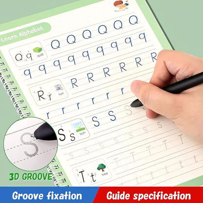 Sank Magic Practice book (4 BOOKS,1 PEN,1 GRIP,10 REFILL) Pack of 1