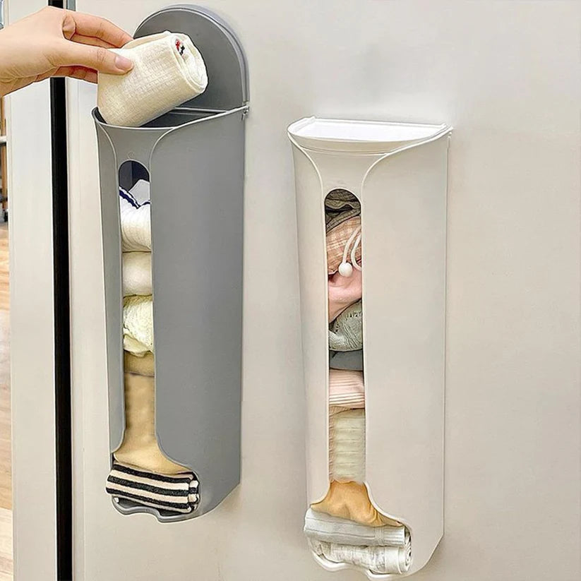 Wall Mounted Storage Box Organizer – Multi-Purpose Underwear, Socks & Garbage Bag Holder