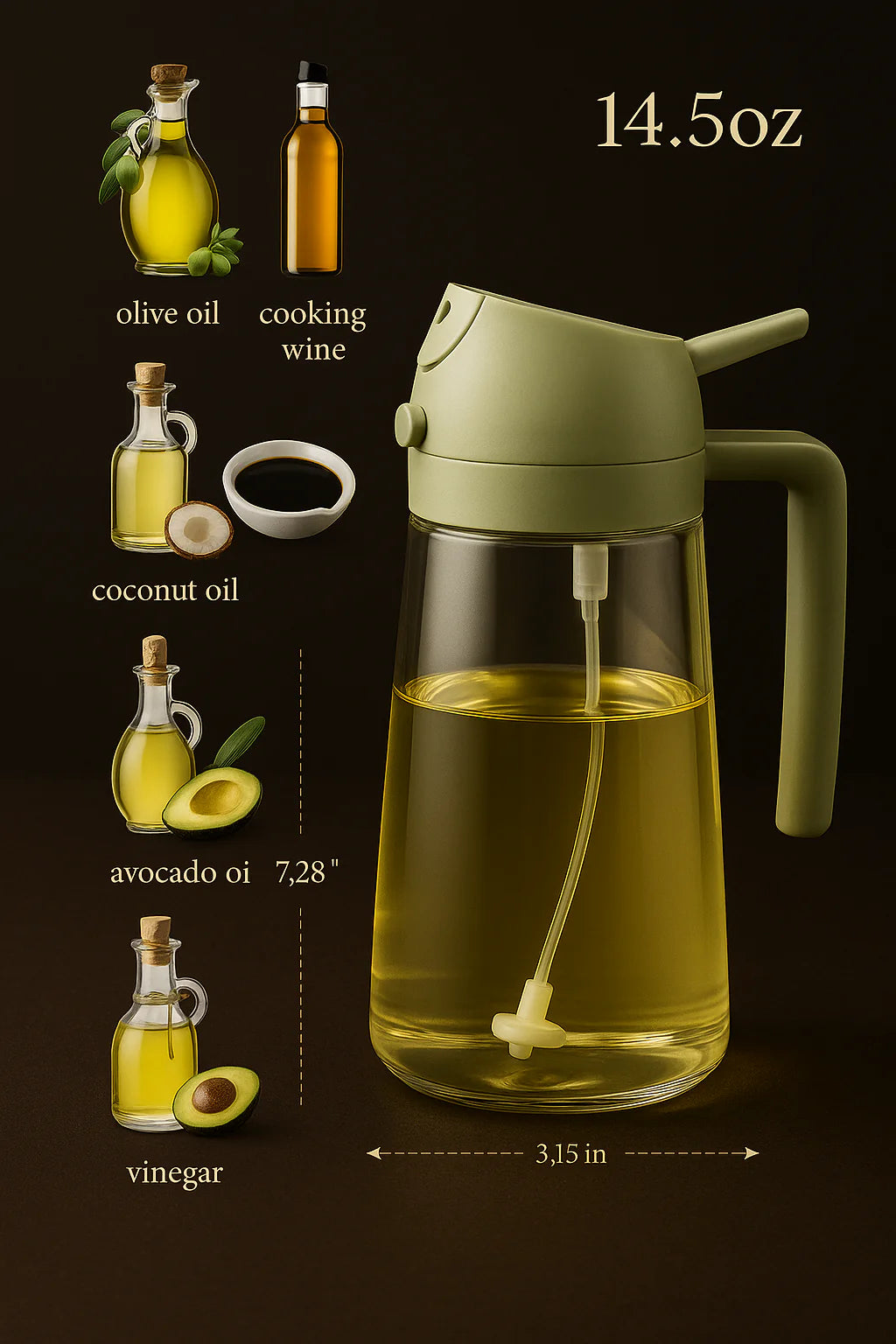 500ml Portable Sprayer Oil Dispenser