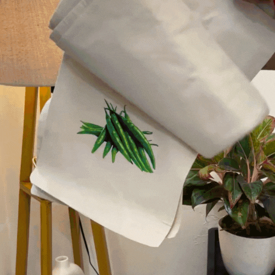 Cotton Reusable Vegetable fridge bags (Pack of 10 bags)