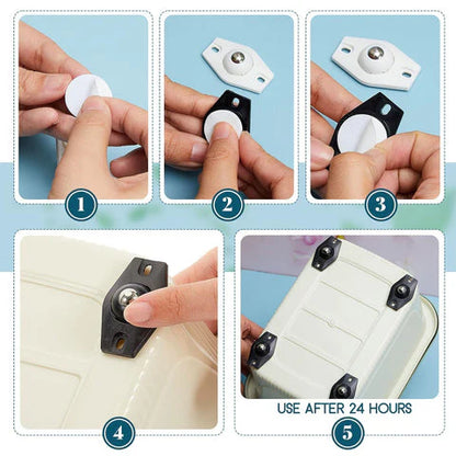 Heavy Duty 360° Rotating Moving Wheels "Furniture Mover Wheels" ( Pack Of 12 )